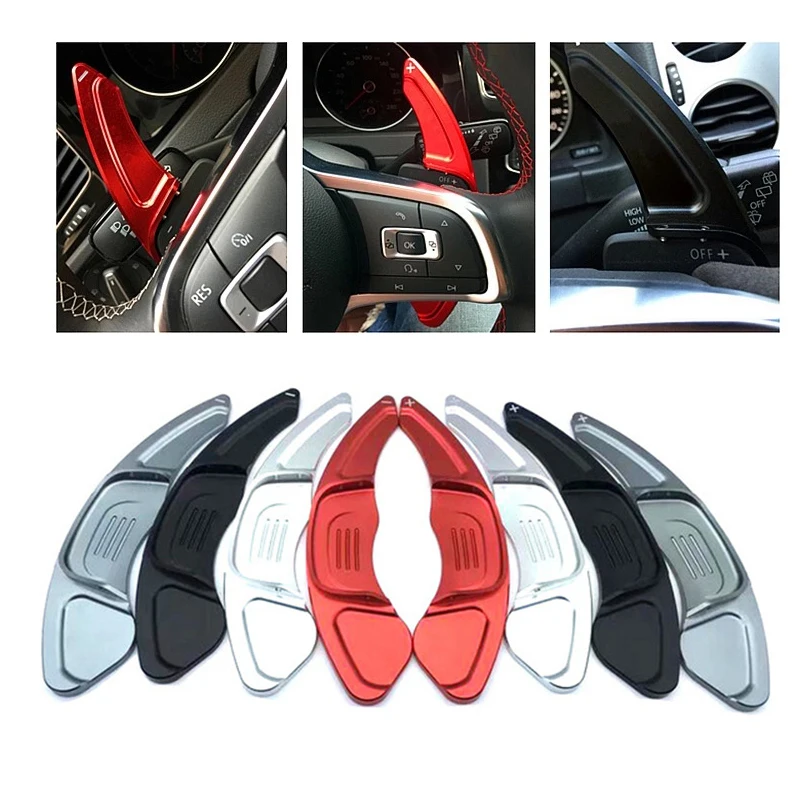 

2pcs Aluminium Car Steering Wheel Shift Paddle fit For Volkswagen VW GOLF 7 2015- GTI R MK7 Scirocco Wheel Shift Paddle