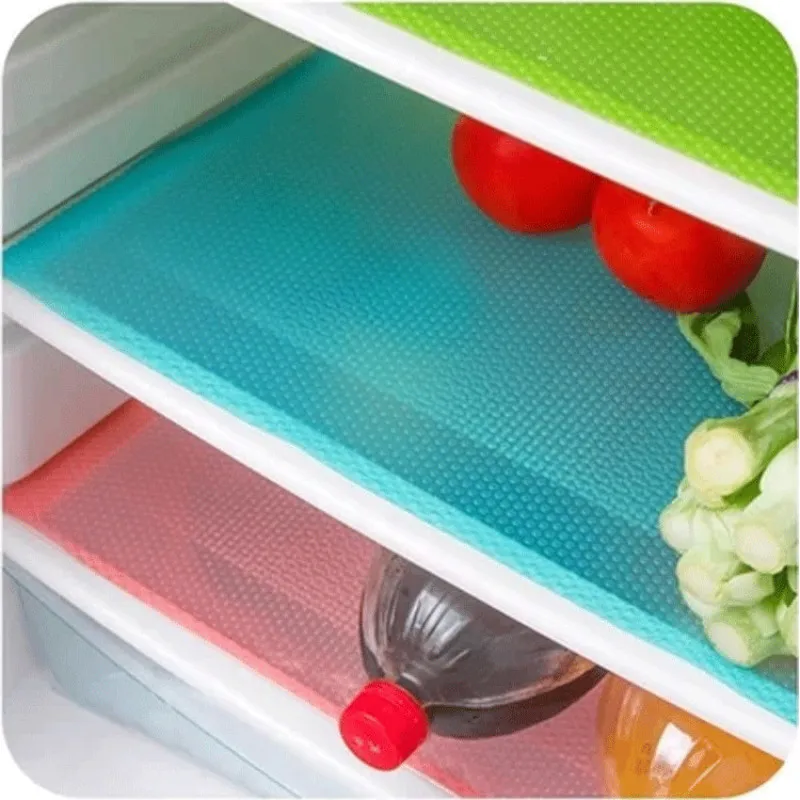 

4pcs/set Refrigerator Pad Antibacterial Antifouling Mildew Moisture Proof Adjustable Pad Activated Carbon Box Smell Remover