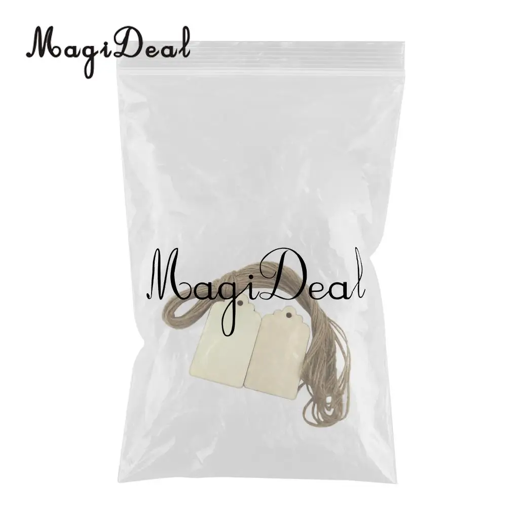 100pcs Unfinished Wood Tags Wooden Gift Tags Hanging for Wine Decor Wedding