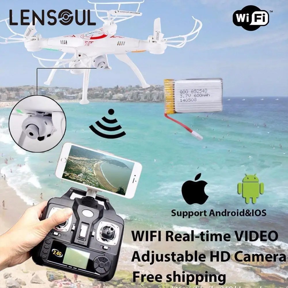 Lensoul 2.4 г 6 оси FPV-системы Drone 0.3mp Wi-Fi Камера видео в режиме реального времени RC Quadcopter aricraft