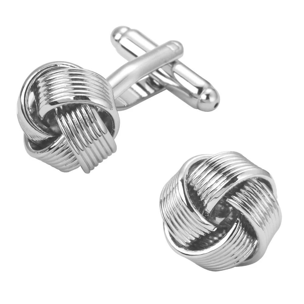 Men's jewelry fashion French cuffs cufflink silver multi strand twist