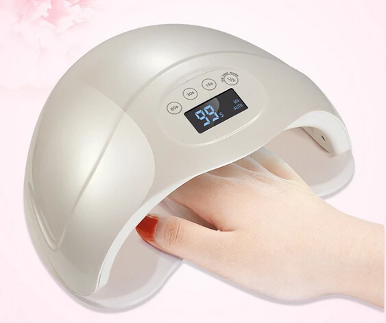 SUN5 Plus 48W Dual UV LED Nail Lamp Nail Dryer Gel Polish Curing Light with Bottom 30s/60s Timer LCD display