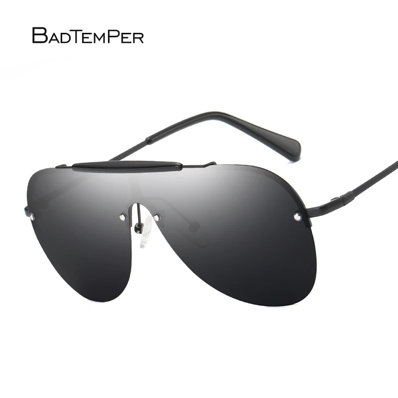 Badtemper унисекс большой цельная линза солнечные очки Для женщин мужчин без оправки