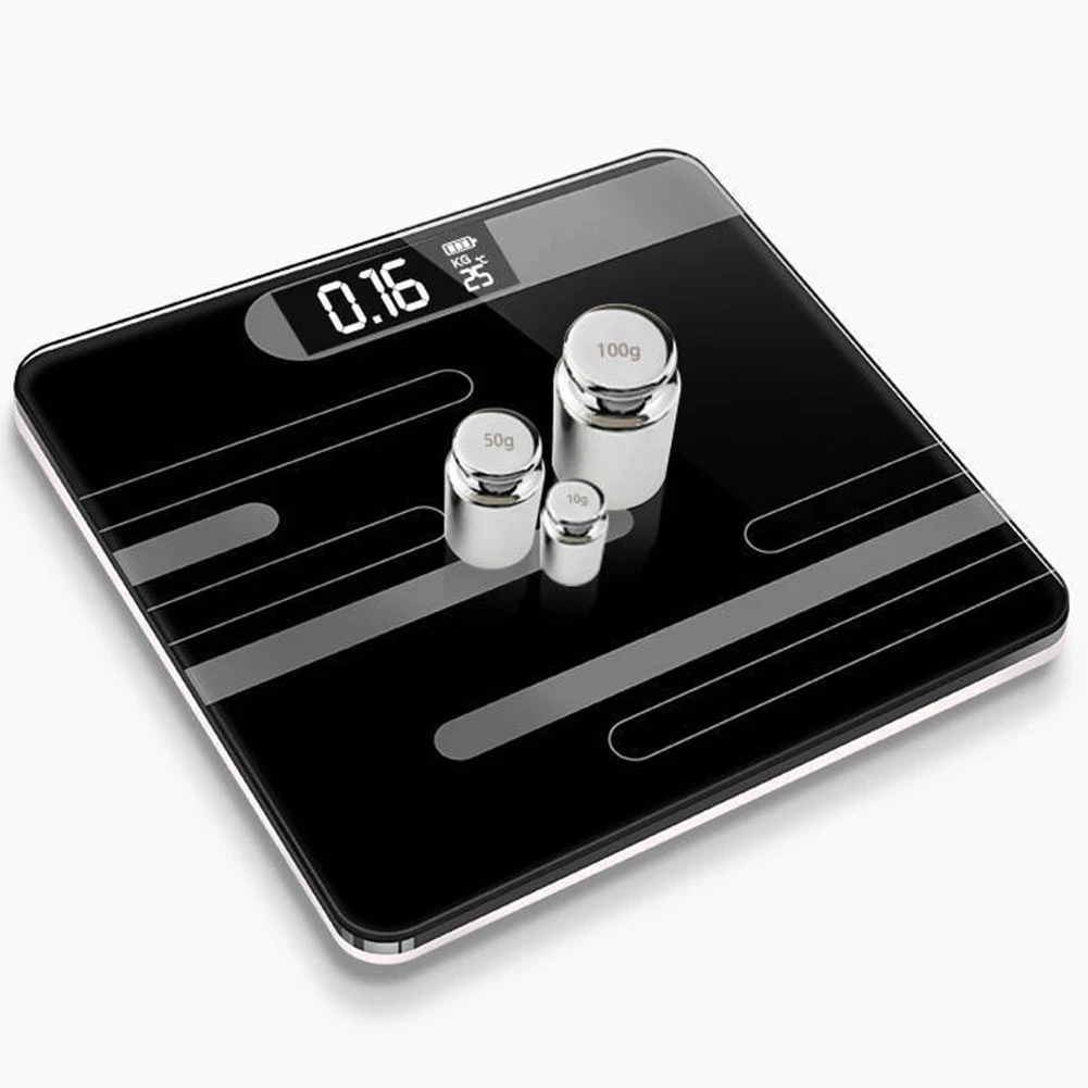 

Scale Bathroom Mini Body Weighing Electronic Recharge Weight Digital Measuring LCD Display High