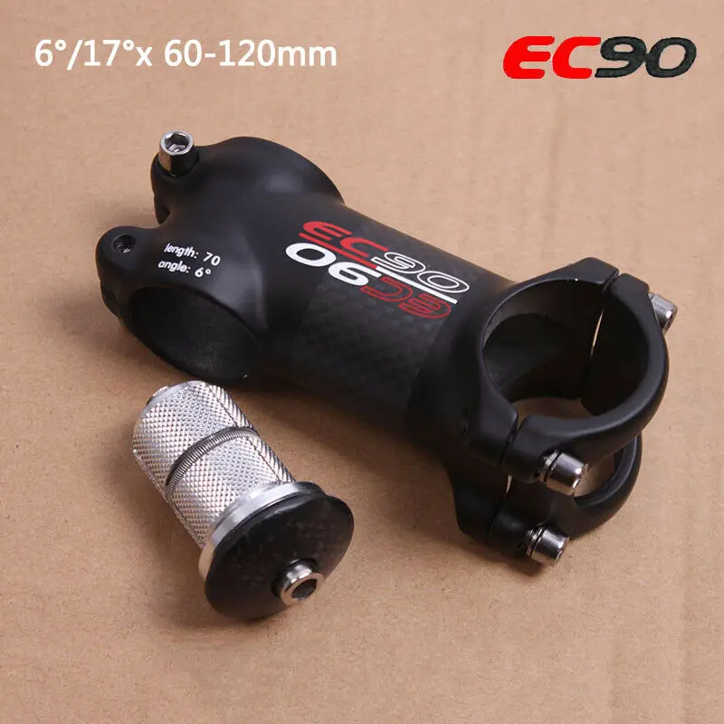 

EC90 6/17 Degree MTB Road Bike Bar Stem 60-120mm 1-1/8" Headset Expander Top Cap Bicycle Stem ajustable bicycle handlebar stems