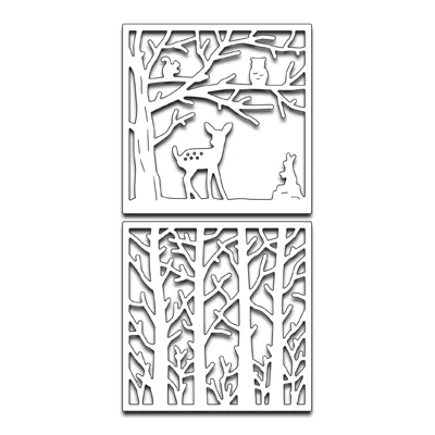 

woodland scene Metal Cutting Dies Stencil For DIY Scrapbooking Embossing Dies Cut Craft Card Making Album Photo Decoration