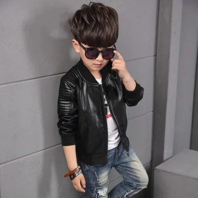 black leather jacket for baby boy