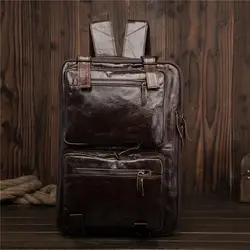 Для мужчин, кожаная сумка для ноутбука кожаная сумка чемодан Для Мужчин's Бизнес Рюкзак Сумки из натуральной кожи
