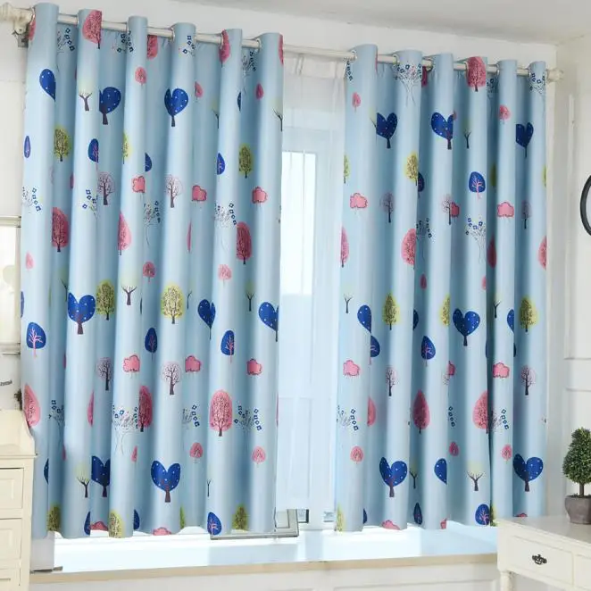 

Shading Curtain Printing Tree Plant Door Window Curtains For Bedroom Cartoon Pattern Decorations For Home Decor B10cm*200cm B1