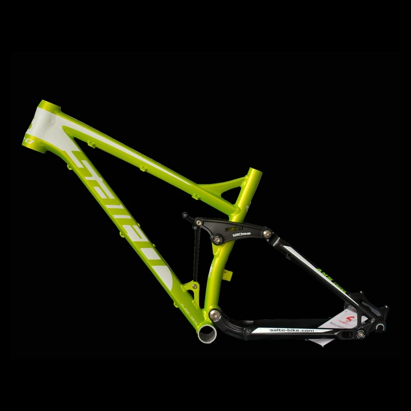 Sale SALTO Full Suspension Frame Mountain Bicycle Shock Absorber Frame 26ER Aluminum Alloy Soft Tail Downhill Bicicleta Cadre Parts 1