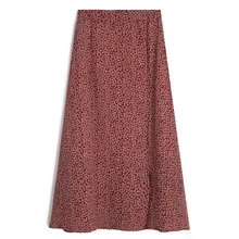 Модная новинка, простая красная юбка феи с разрезом спереди, Ретро стиль, длинная юбка, весенние и летние модели для девушек