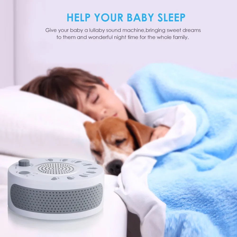 Портативный белый шум звуковая машина детский свет сна терапия регулятор с 9 растений успокаивающий звук ребенок спальный монитор
