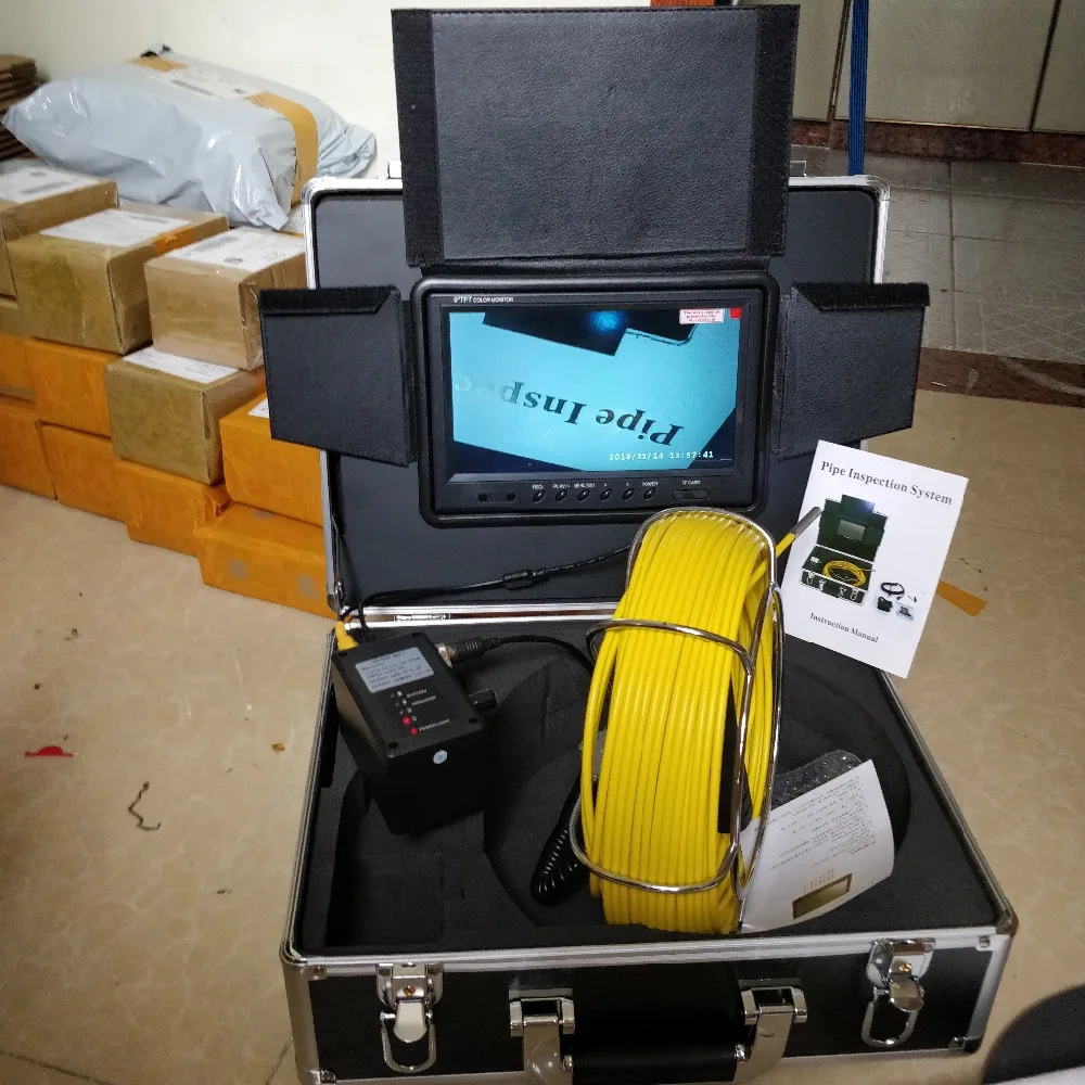 WP90C 6,5 мм камера 20 м кабель эндоскоп для слива камера для прочистки стоков на кухн проверьте желтый кабель с чемоданом высокое качество