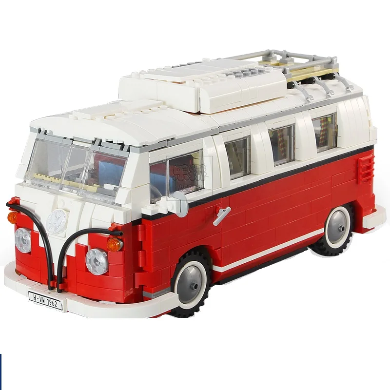 

Lepin 21001 Bricks 1354PCS LegoINGlys Technic Bluding Blocks Volkswagen T1 Camper Van Model Block Compatible 10220 Bricks Toys