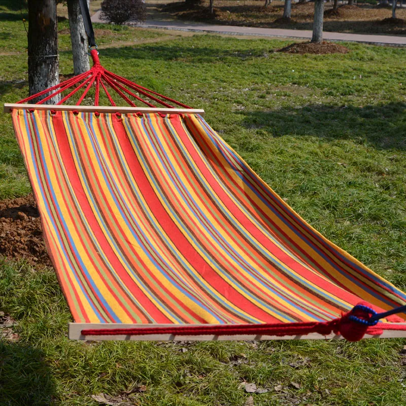 

New Arrival Outdoor Thickness Canvas Swing High Quality Outdoor Camping Hammock Special For Single Person Color Random