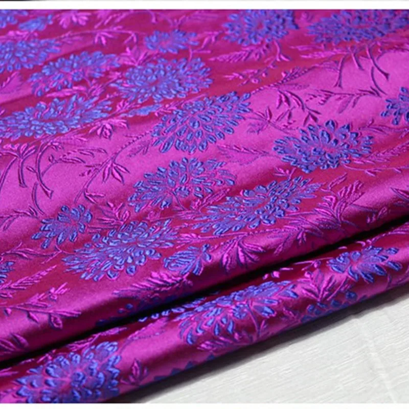 CF383 1 ярд 7 цветов жаккардовая китайская шелковая ткань Qipao с цветочным рисунком