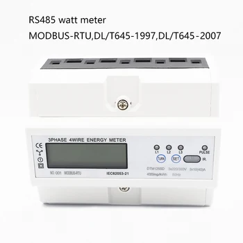 

3 Phase Energy Meter RS485 MODBUS Protocol Wattmeter Multifunctional 3*AC220/380V 3*AC230/400V Power Meter Din Rail Watt Meter