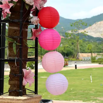 

10pcs/lot 12 Inch 30cm Colorful Wedding Paper Lantern Party DIY Hanging Round Ball Light Decoration Birthday Party Supplies