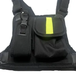 Harnais de poitrine pour Radio vert vif, sac de transport pour Radio bidirectionnelle walkie talkie 