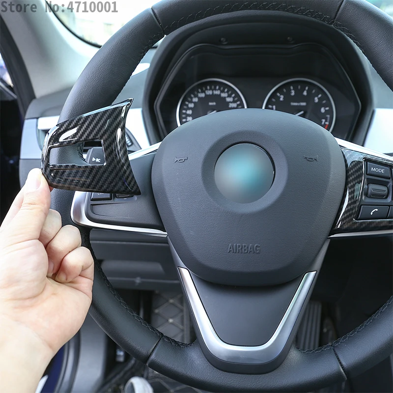 Кнопка рулевого колеса вырез крышка отделка ABS углеродное волокно для BMW 1 2 серии