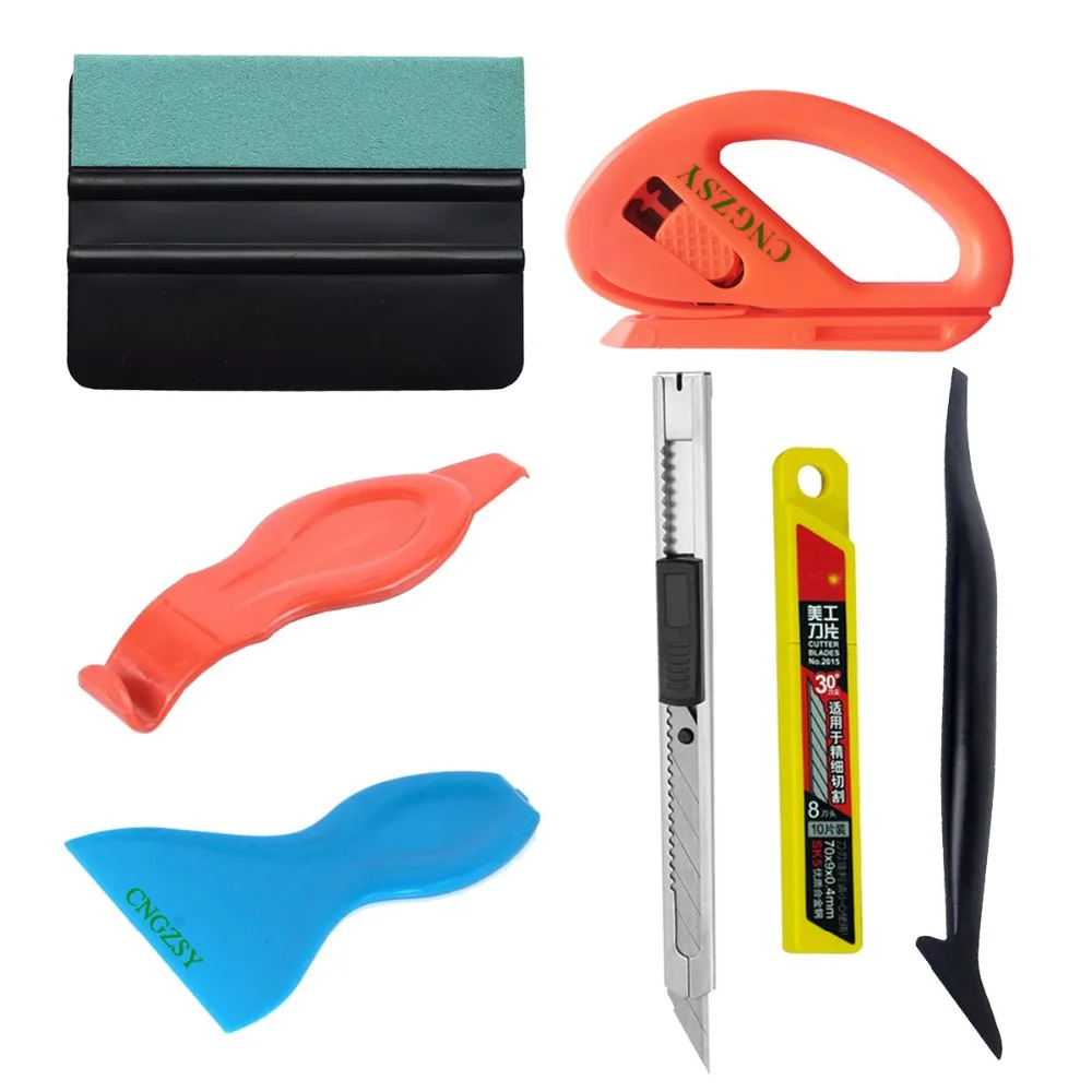 

Vinyl Carbon Fiber Suede Felt Squeegee Film Wrap Cutter Window Tint Water Glue Remover Corner Scraper Car Wash Accessories K80C