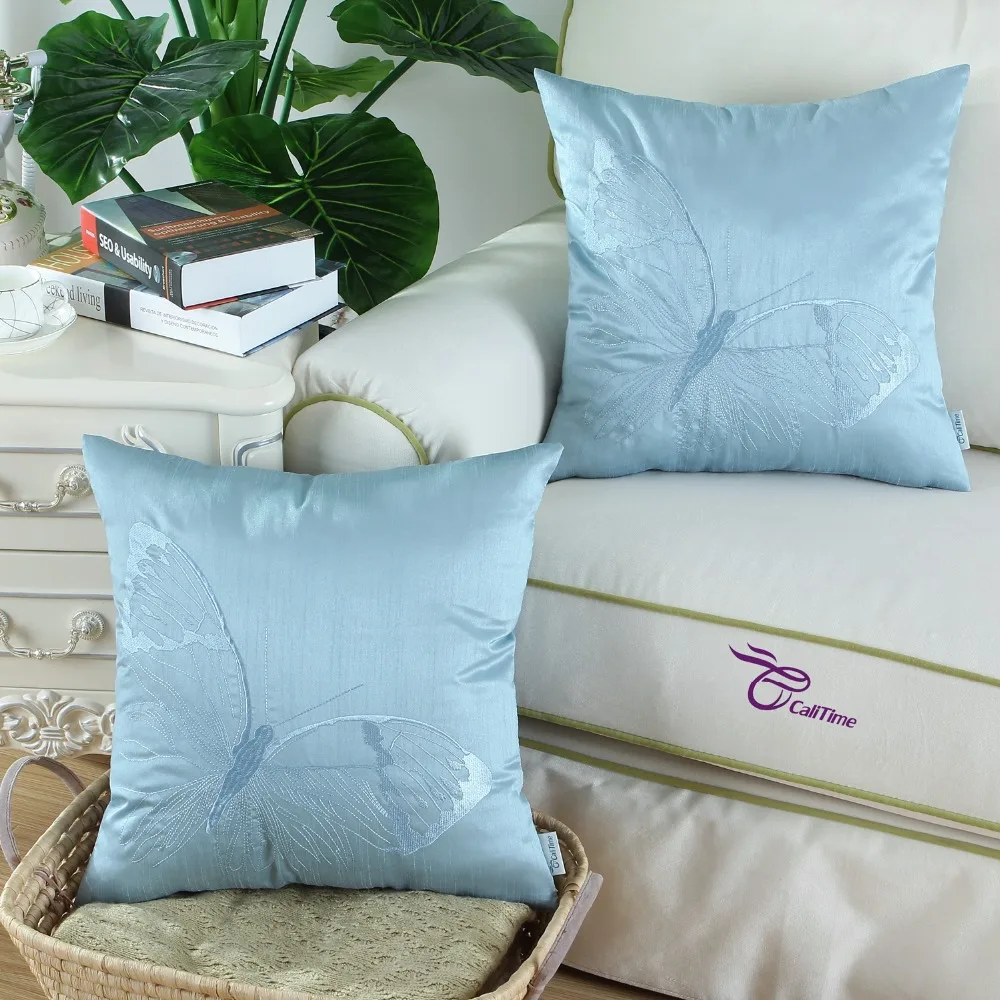 2PCS CaliTime Super Soft Comfortable Cushion Cover Pillows Shell Big