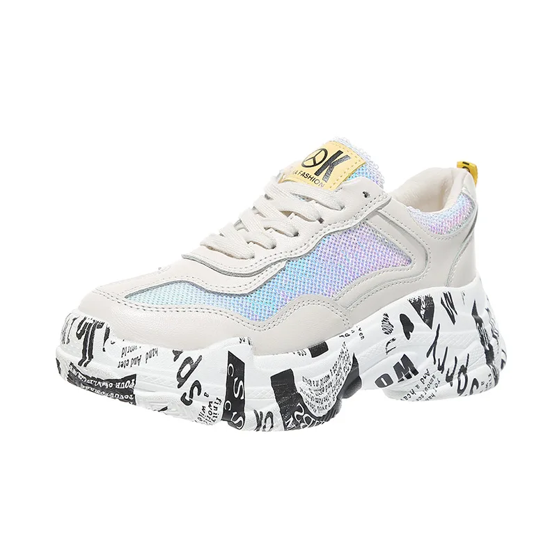 

INS hot shoes ladies 2019 new Korean version of ulzzang Harajuku wild casual sports shoes old shoes 35-39