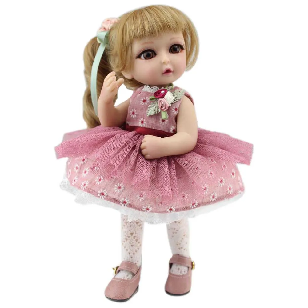 

NPK Full Vinly Reborn Dolls Ball Jointed Doll 25cm Alive Dolls Toys for Children Toy Girls Gifts FJ88