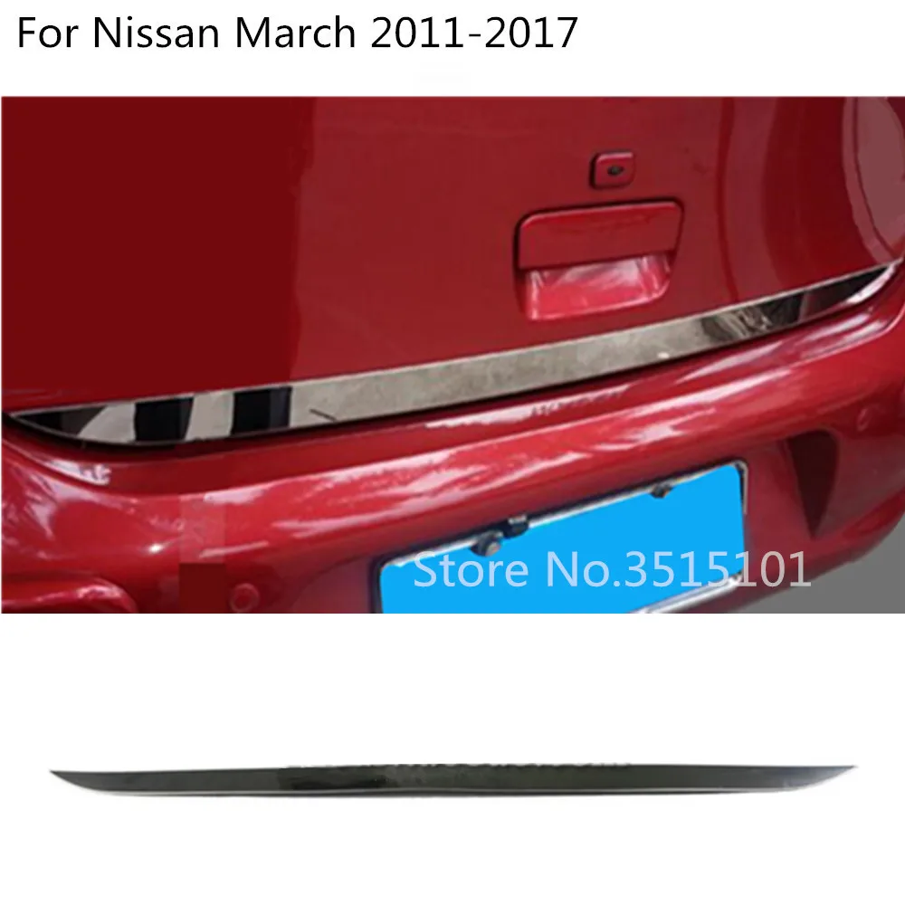 

car bumper cover Rear tail door bottom tailgate Trunk Lid Tail Gate trim For Nissan March 2011 2012 2013 2014 2015 2016 2017