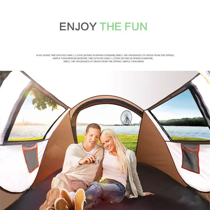 Barraca de Acampamento à Prova de Vento à Prova de Água Barraca de Instalação Instantânea ao ar Livre da Família Pessoas Totalmente Automático Automática Pop-up 4 Temporada 2-8 11 High Quality Esporte e Lazer