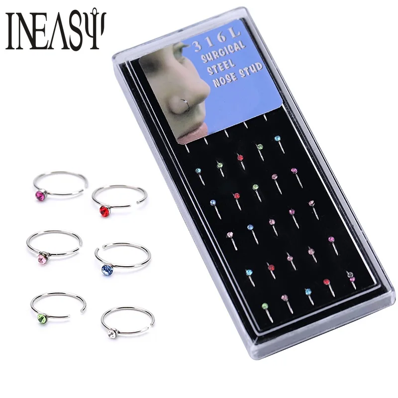

Nose Studs Women Body Piercing Stainless Steel Nose Ring Anti-Allergic False Nail Body Puncture Fake Septum Trick For The Nose