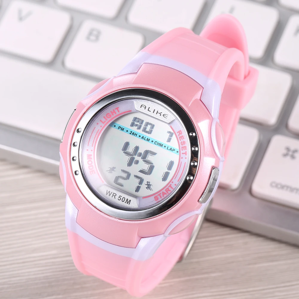 Top Brand Digital Wristwatches Children Boy Girl Watch Waterproof LED