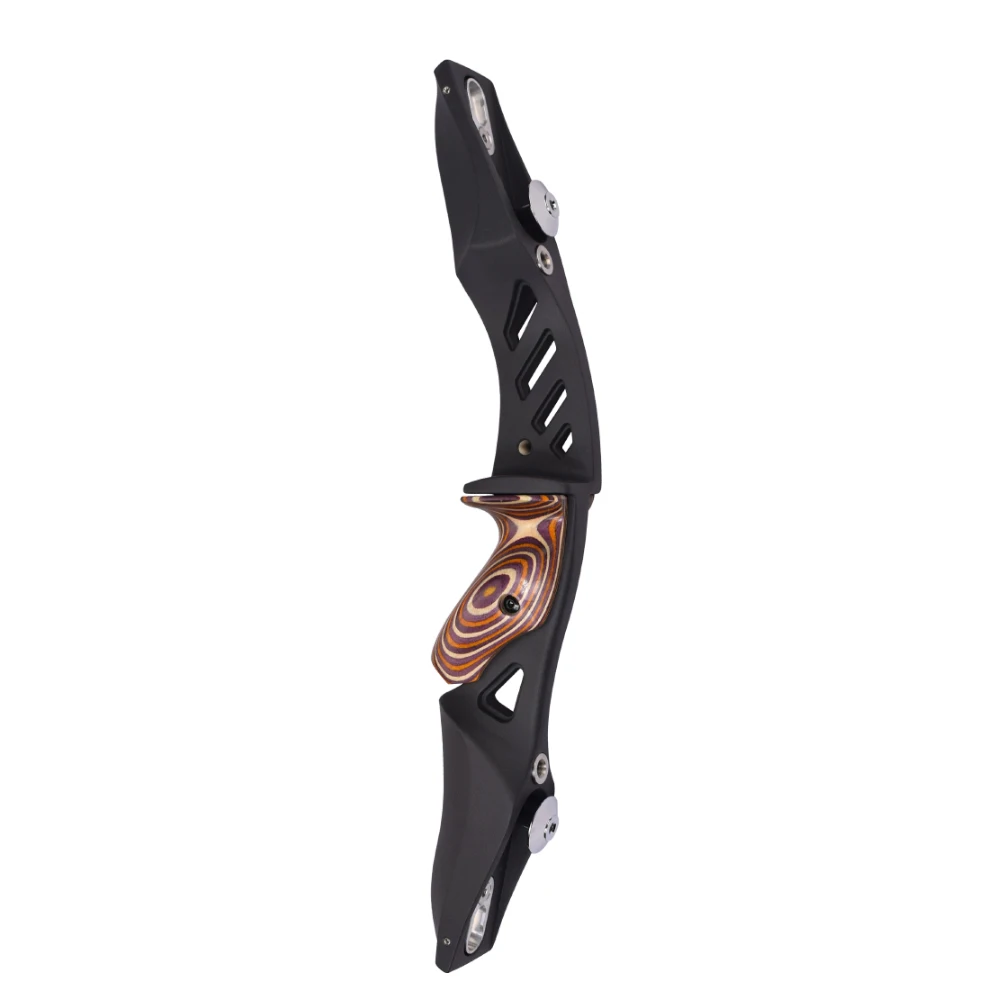 1X 17 inch Bow Riser Left Hand Traditional Recurve Bows Handle Wood Magnesium Alloy for Archery