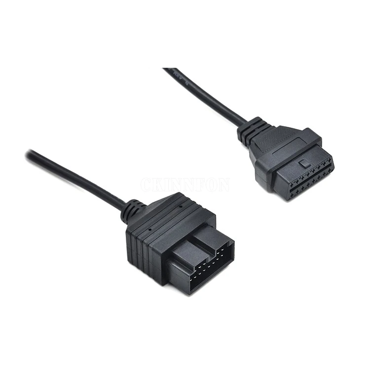 100 шт./лот 20 PIN To 16 PIN адаптер OBD2 гнездовой разъем диагностический инструмент считыватель кодов кабели адаптера для KIA 20 Pin OBD to OBD 2