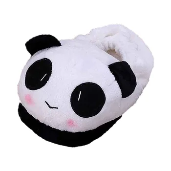 

DCOS Slipper Indoor Novelty for Lovers Winter Warm Slippers Lovely Cartoon Panda Face Soft Plush Household Thermal Shoes 26cm