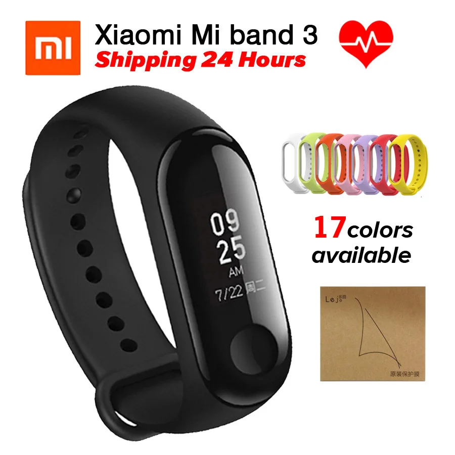 Xiaomi Miband 3 Mi Band фитнес трекер монитор сердечного ритма умный Браслет 0 78 ''OLED