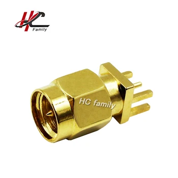 

1pc SMA Male Plug Solder Edge PCB Clip Mount RF Connector