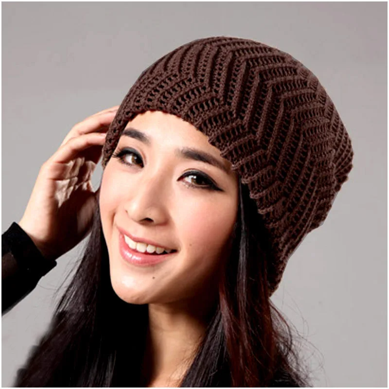 New 2016 fashion women casual winter Hat ladies knitted hats for women