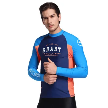 

Sbart 1PC Rash Guard Men Long Sleeve Swimming T Shirts Male Wetsuits Swimwear Surfing Sailing Clothes Swimsuits 2018 DCO