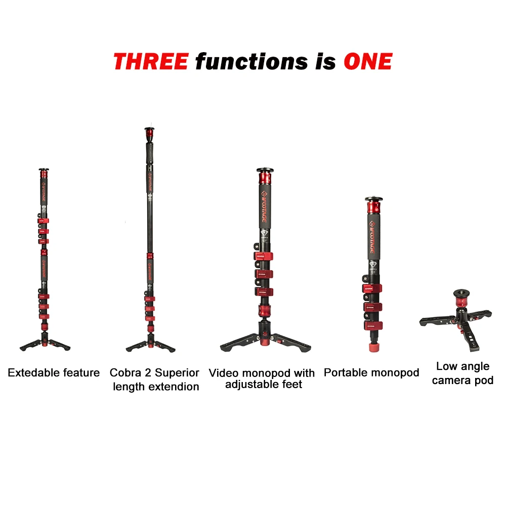 DIGITALFOTO iFootage COBRA 2 Portable professional Lightweight camera Monopod 120CM Carbon Fiber DS