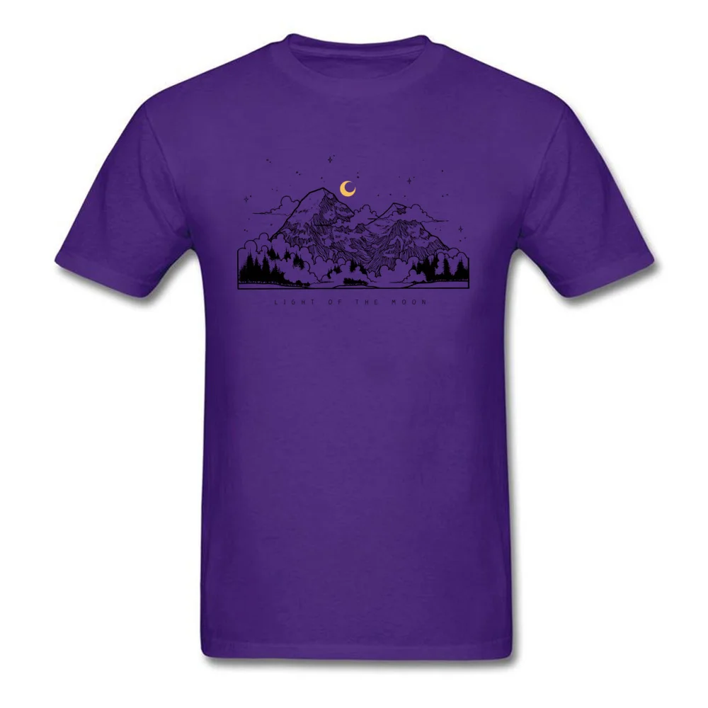 Men Tops & Tees LIGHT OF THE MOON Brand New Summer T Shirts 100% Cotton Fabric Short Sleeve Summer Tee-Shirts Round Neck LIGHT OF THE MOON purple