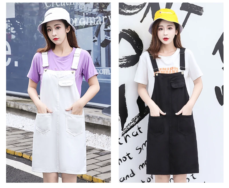 JMPRS Harajuku Denim Dress Women Summer Sleeveless Suspenders Jeans Dress Casual Black White Plus Size Girls vestidos S-5XL corset dress