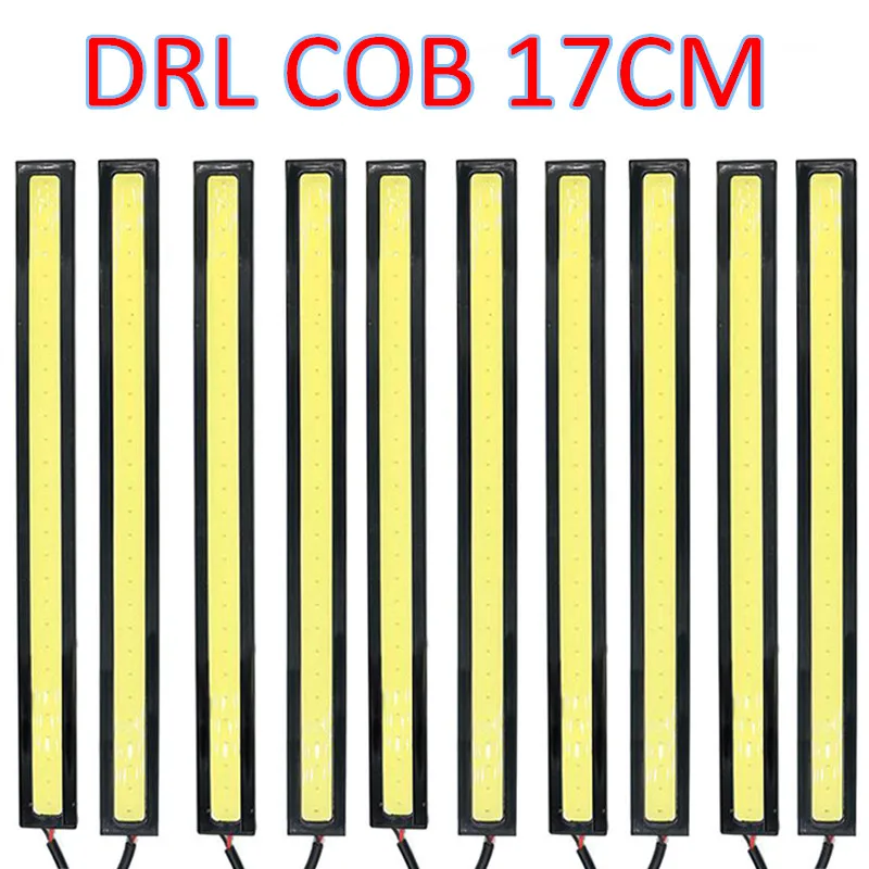 10 шт. COB Дневной ходовой светильник противотуманный светильник s Дневной светильник DRL светодиодный для вождения дневные ходовые огни полосы автомобильные аксессуары