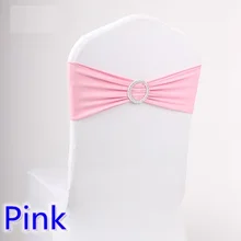 Розовый цвет свадебный стул створки повязка из спандекса с алмазной пряжкой для чехлы на стулья из лайкры галстук-бабочка спандекс лента на продажу