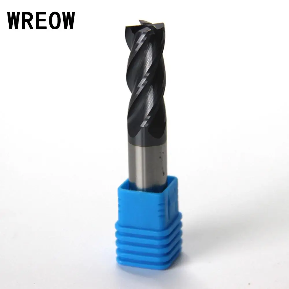 5pcs D6*50mm 4 Flute Spiral End Mill Router Bit Tungsten Steel Milling