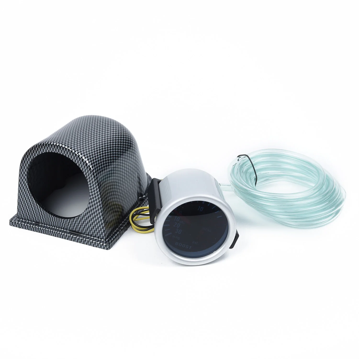Medidor de Impulsionador Psi com Pod Turbo Alta Qualidade 52mm Carro Led Ponteiro 0-30 Medidor Impulsionador 2 '' 9 Medidor de impulsionador turbo, alta qualidade, 2