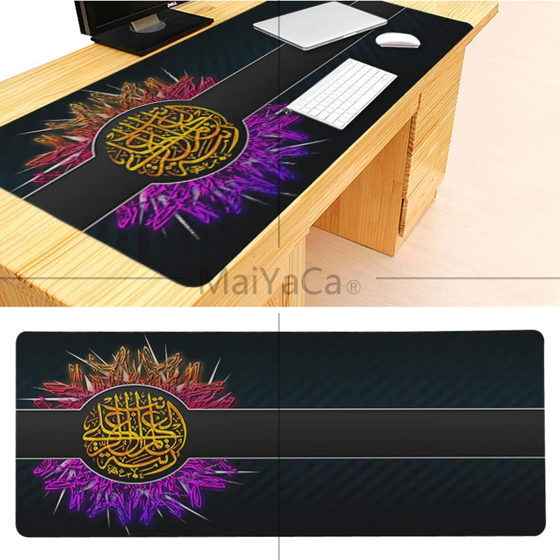 MaiYaCa Лидер продаж Allaah Бог святая книга Ислам исламский Коран красивый большой игровой коврик для мыши Коврик для клавиатуры - Цвет: LockEdge 30x60cm