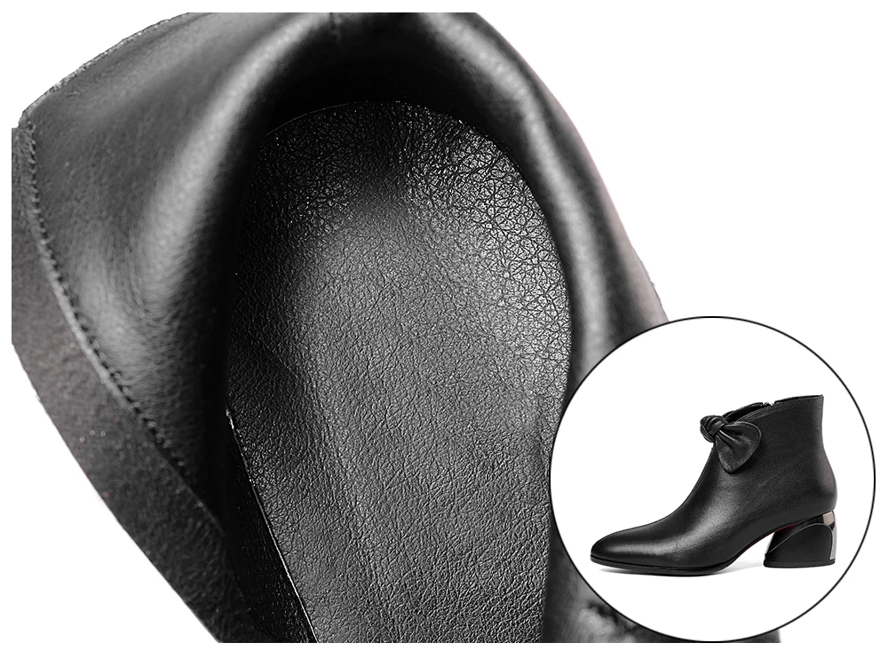 SOPHITINA/дизайнерские ботинки с бантиком-бабочкой; пикантные туфли из коровьей кожи высокого качества с острым носком; новые женские ботильоны с круглым каблуком; PO223