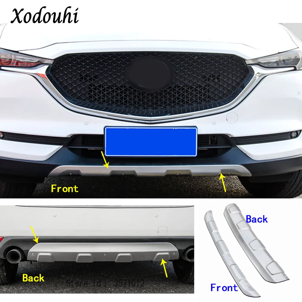 Protection Bumper Stainless Trim Front Head/rear Hoods Bottom Moulding For Mazda CX-5 CX5 2nd Gen 2017 2018 2019 2020 2021 | Автомобили и