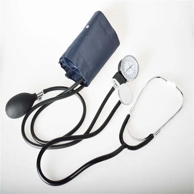 New Blood Pressure Monitor Meter Tonometer Cuff Stethoscope Kit Travel aneroid Sphygmomanometer